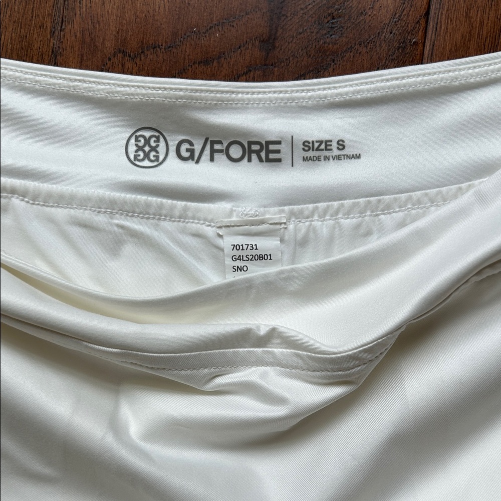 G/Fore Silky Tech A-Line Skort Snow White Size Small - Picture 7 of 10